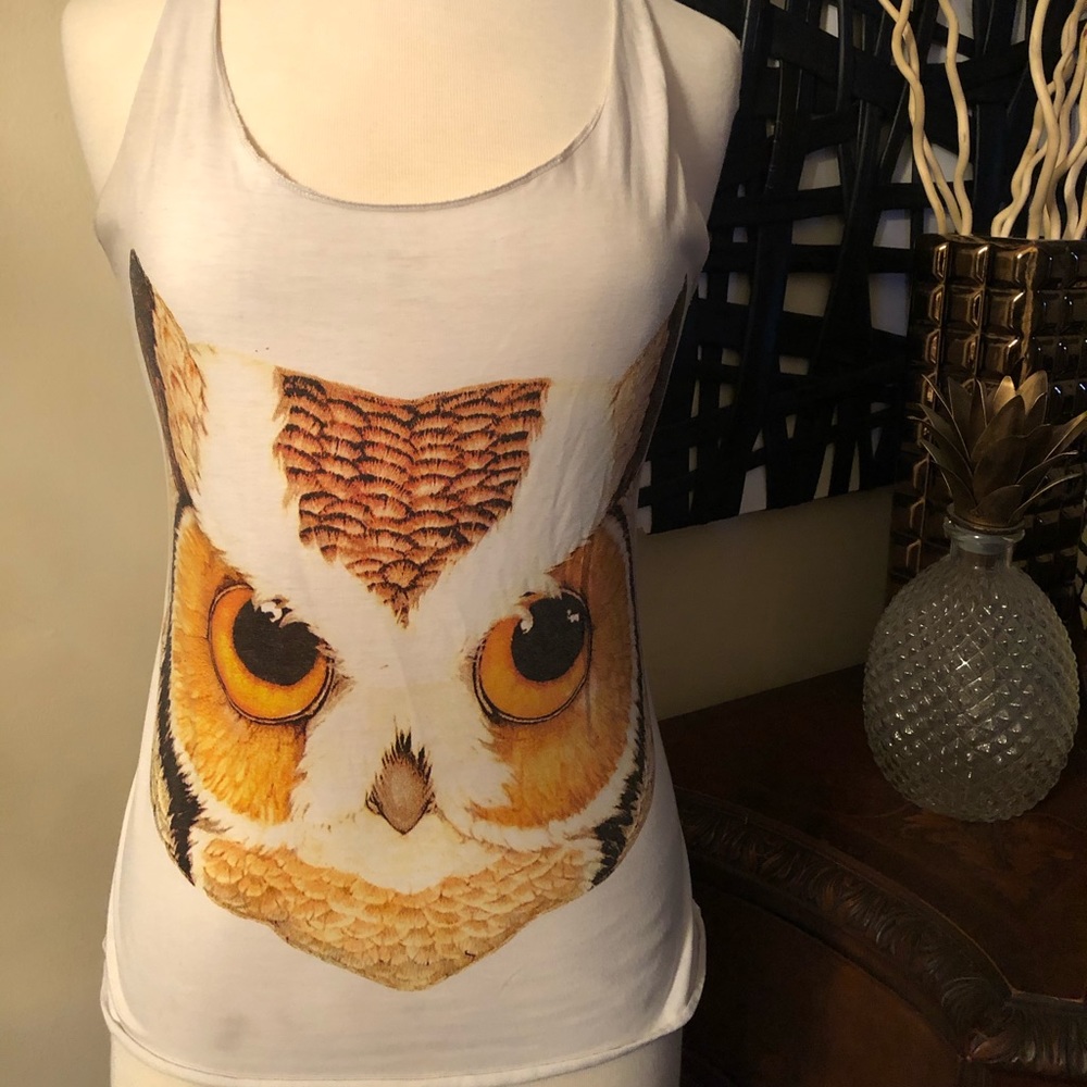 Sublimation Owl Print Racer Back Tank